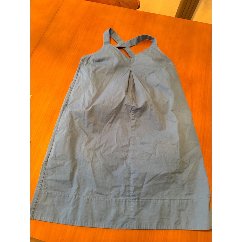 Everlane Blue Crossback Cotton Sundress